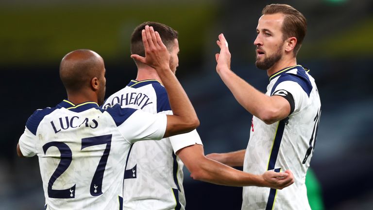 Tottenham 7-2 Maccabi Haifa: Harry Kane hat-trick sends Spurs into Europa League group stages | Football News | Sky Sports
