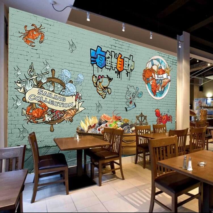 bức tranh tường nhà hàng